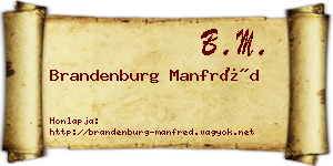 Brandenburg Manfréd névjegykártya
