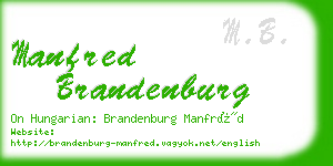 manfred brandenburg business card